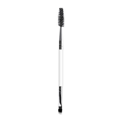 Double-Ended Eyebrow Brush and Eyelash Curler Beauty Tool