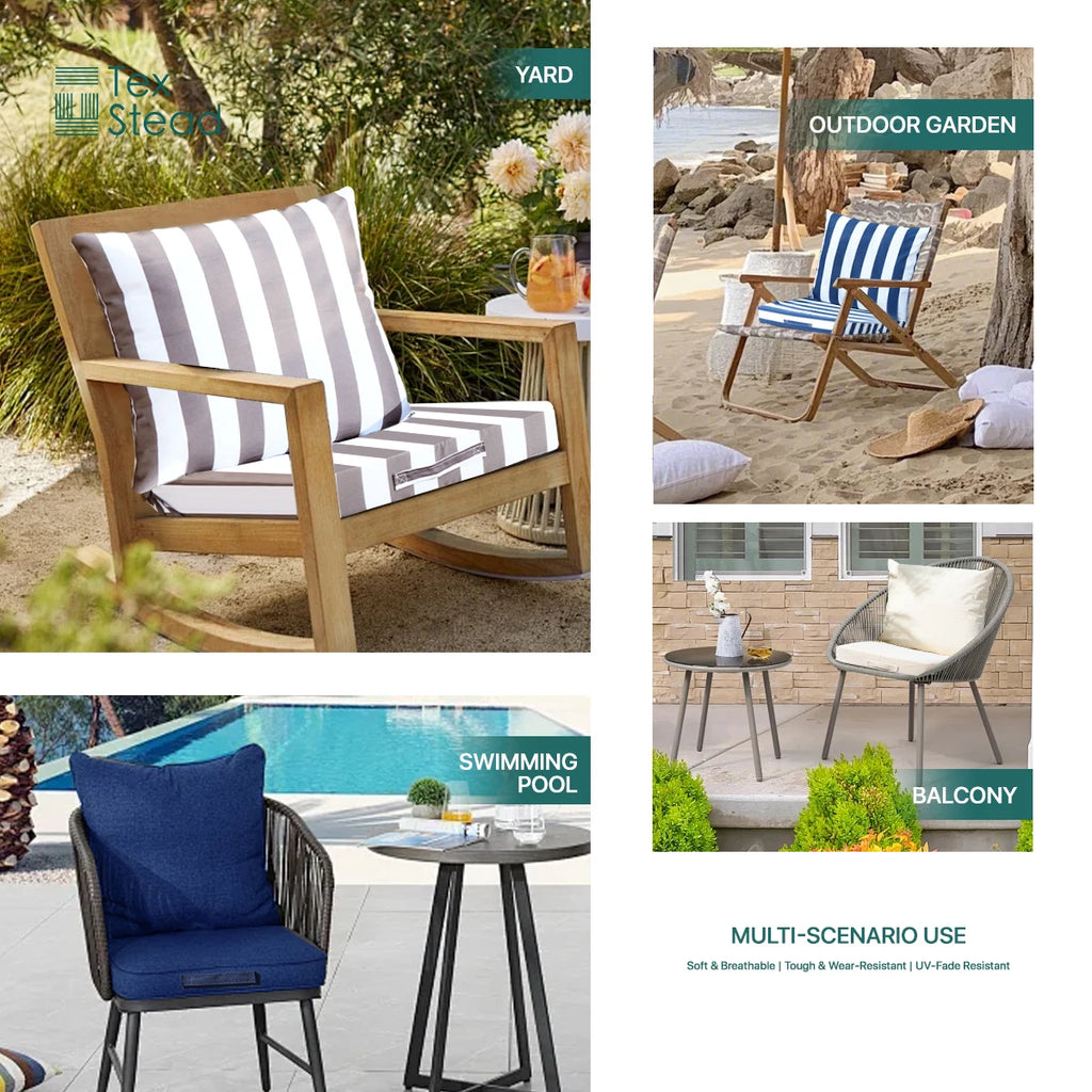 Waterproof Chaise Lounge Cushion for Outdoor Patio
