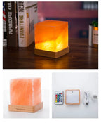 Himalayan Salt Lamp with LED Color Night Light