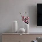 Minimalist White Ceramic Vase for Dried Flowers