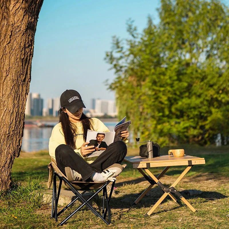 Portable Folding Moon Chair for Outdoor Use