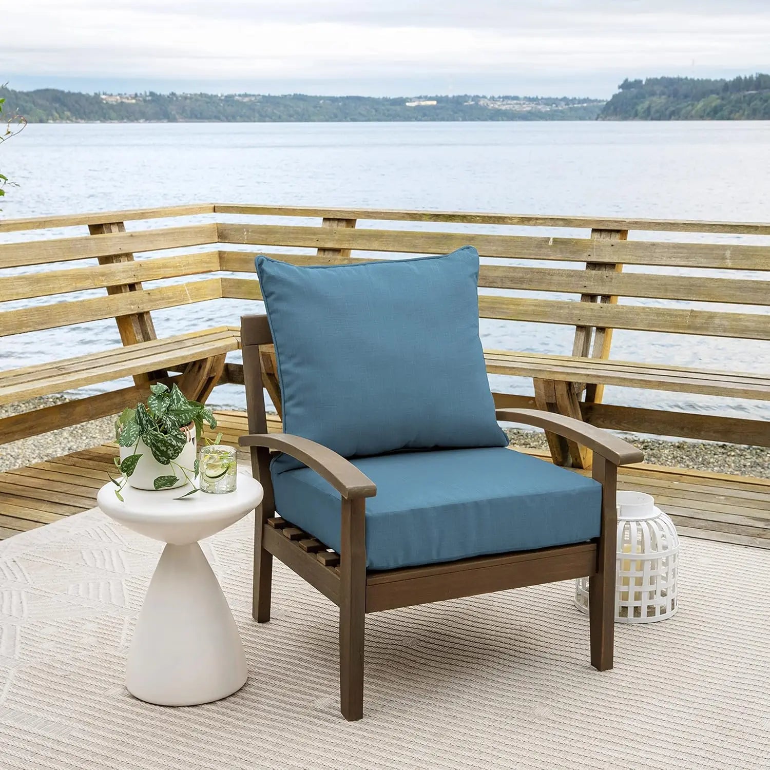 Waterproof Outdoor Seat and Back Cushion Set