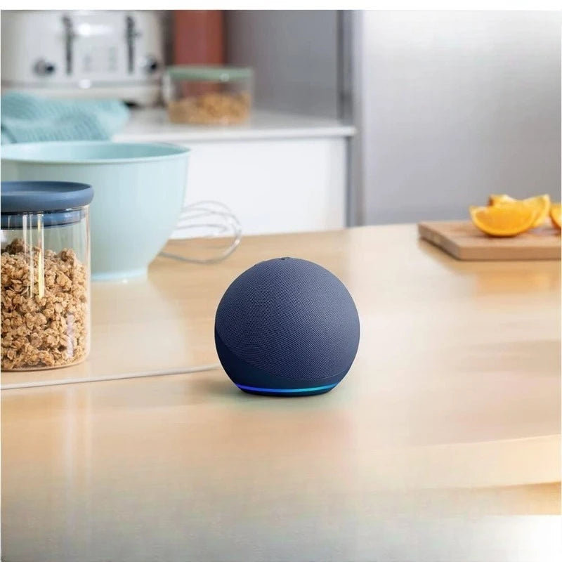 Smart Speaker with Clock Display and Voice Assistant