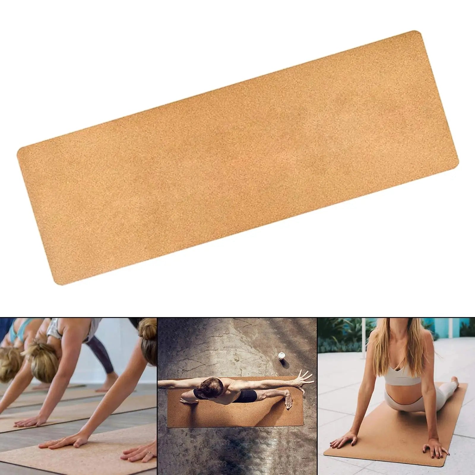 Non-Slip Cork Yoga Mat Extra Thick Large