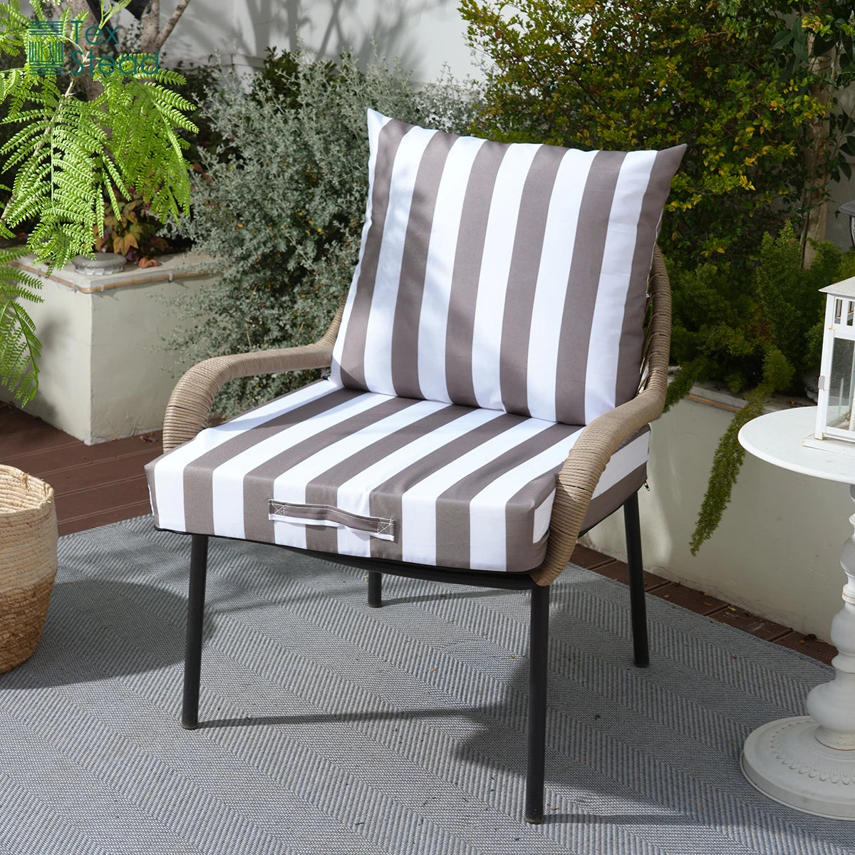 Waterproof Chaise Lounge Cushion for Outdoor Patio