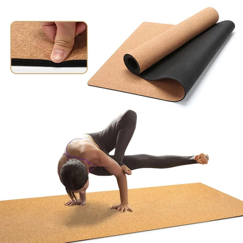 Non-Slip Cork Yoga Mat Extra Thick Large