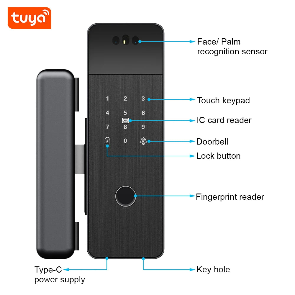 Smart Glass Door Lock with Facial Recognition