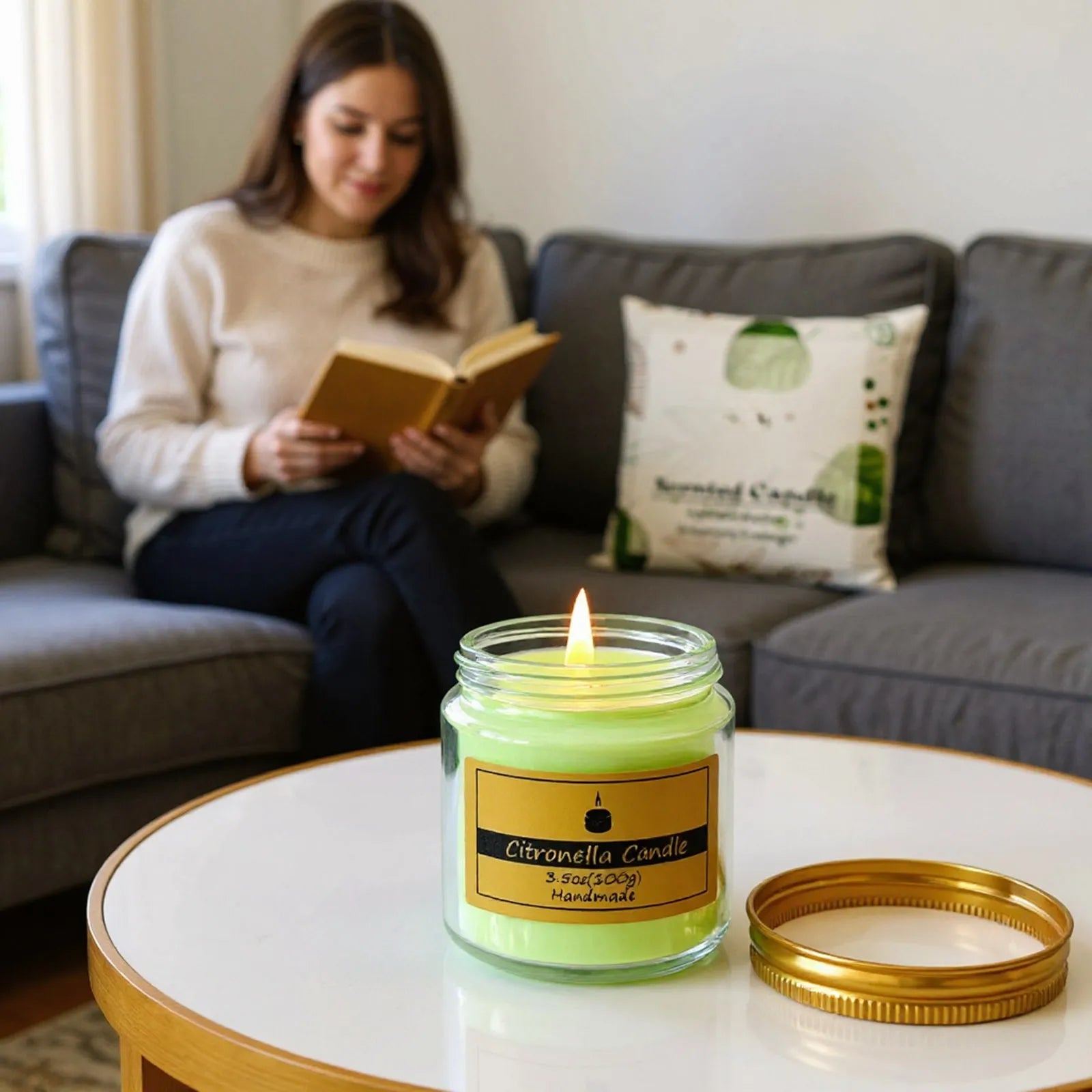Citronella Scented Wax Candle