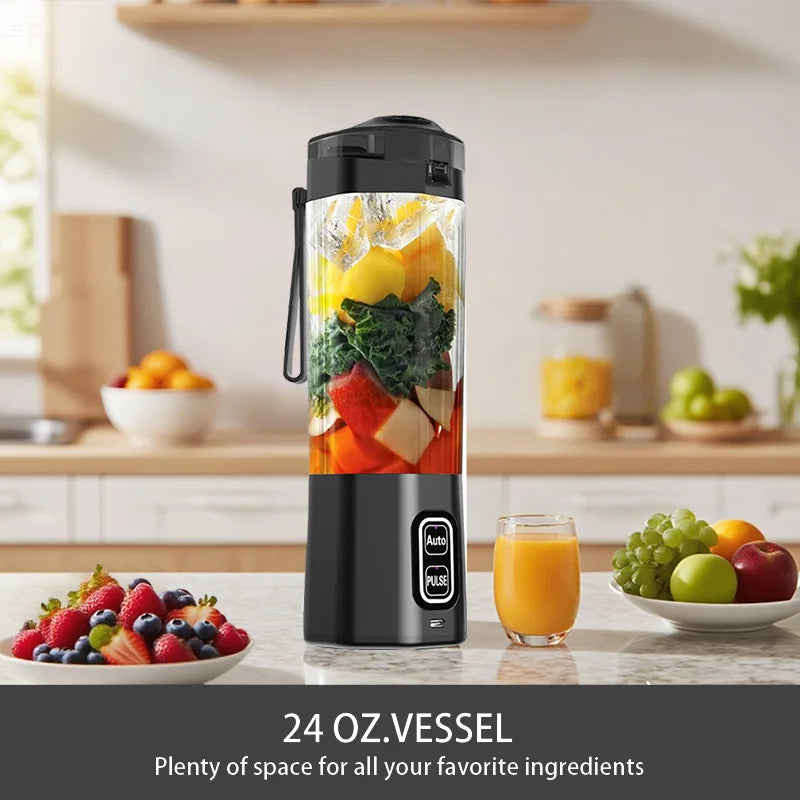 Portable USB Rechargeable Smoothie Blender Bottle