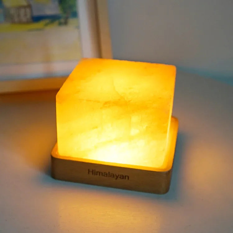 Himalayan Salt Lamp with LED Color Night Light