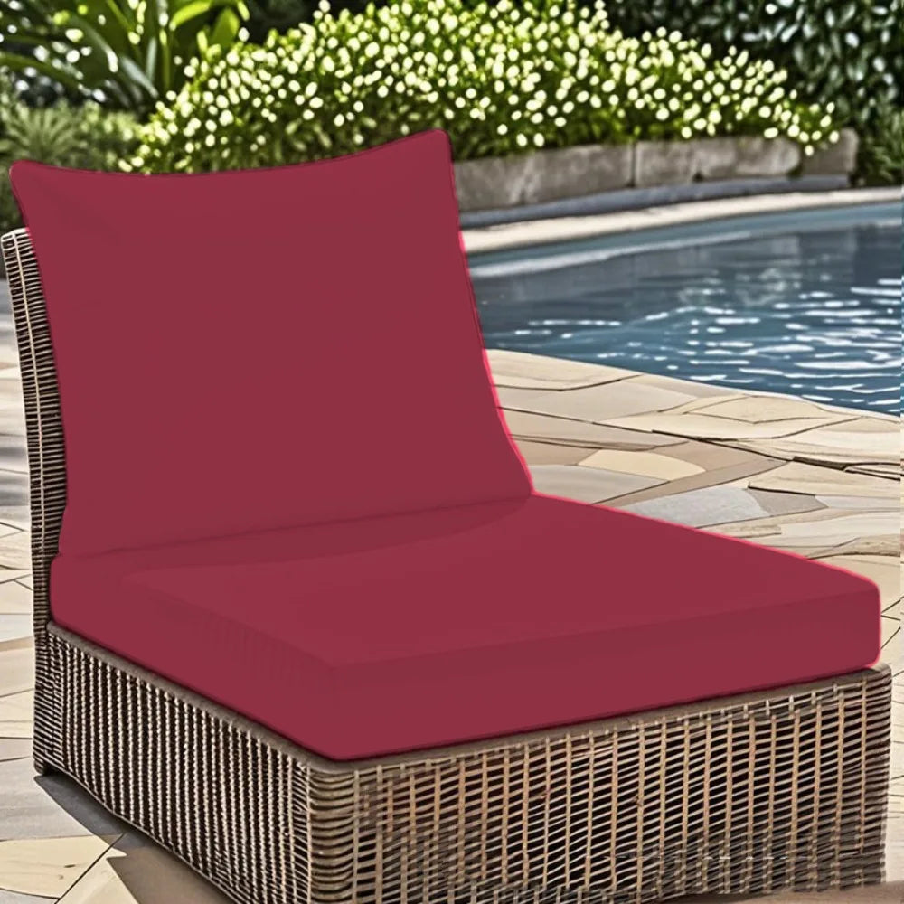 Waterproof Outdoor Seat and Back Cushion Set