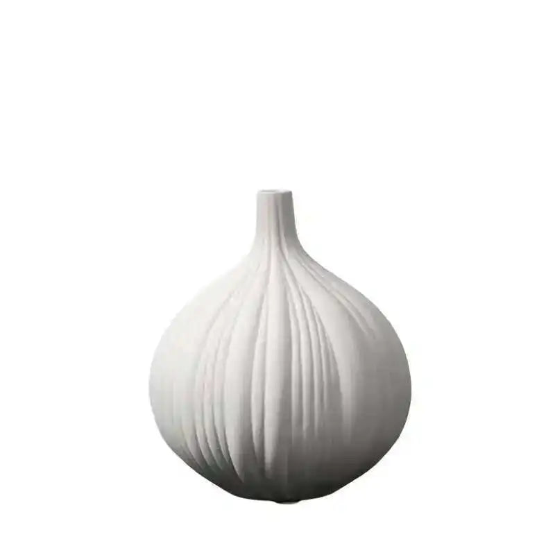 Nordic Ceramic Garlic Shape Decorative Vase