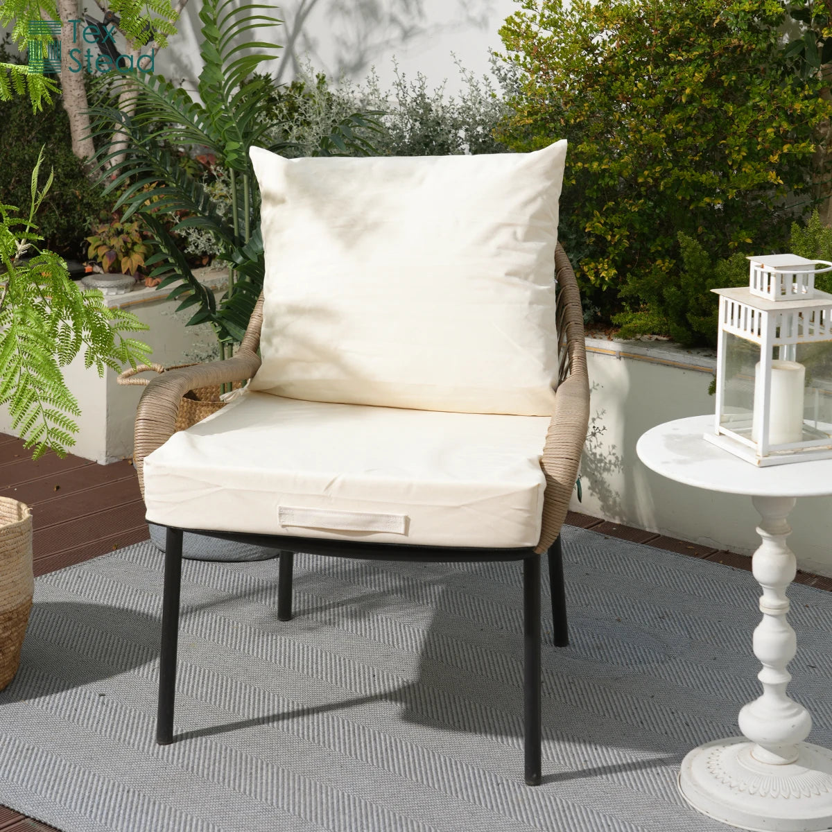 Waterproof Chaise Lounge Cushion for Outdoor Patio