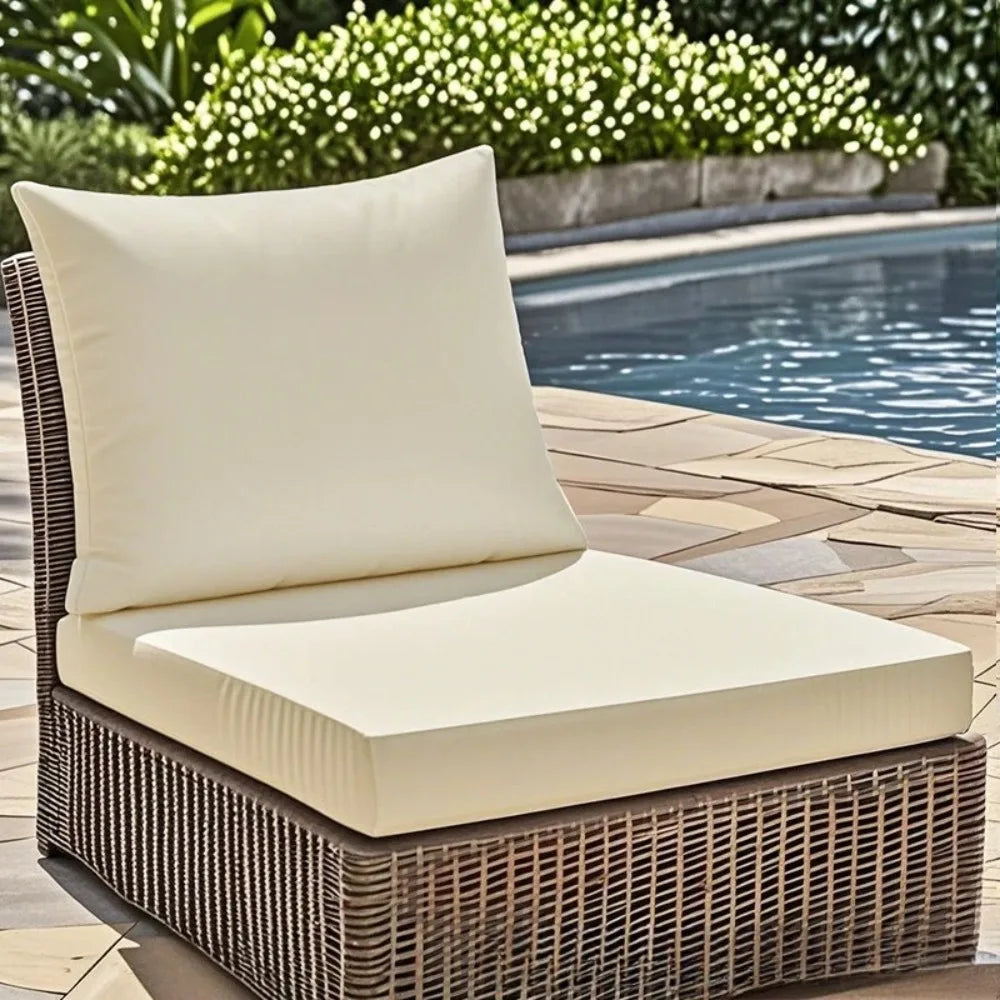 Waterproof Outdoor Seat and Back Cushion Set