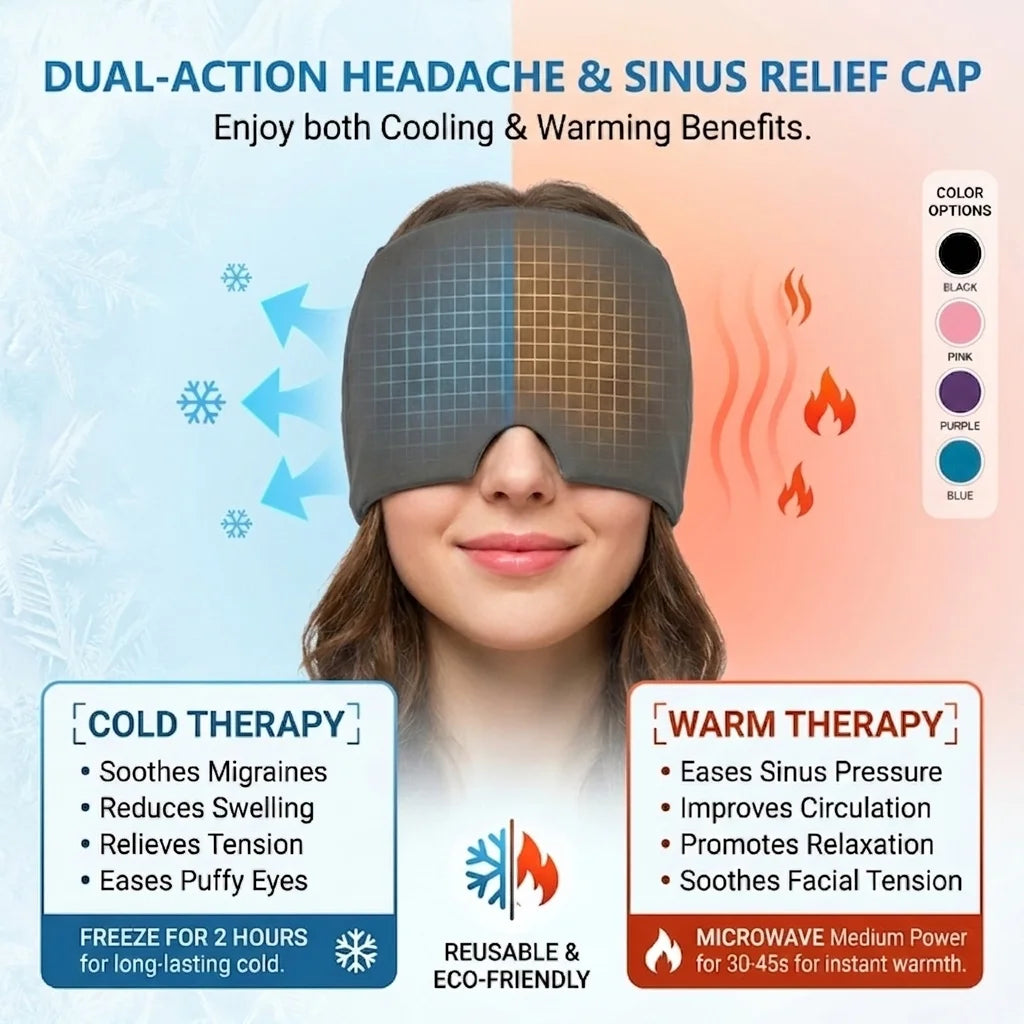 Cooling Gel Cold Compression Head & Eye Cap