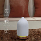 Ceramic Ultrasonic Essential Oil Diffuser with LED Light