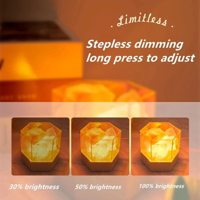 Himalayan Salt Rock LED Night Lamp USB