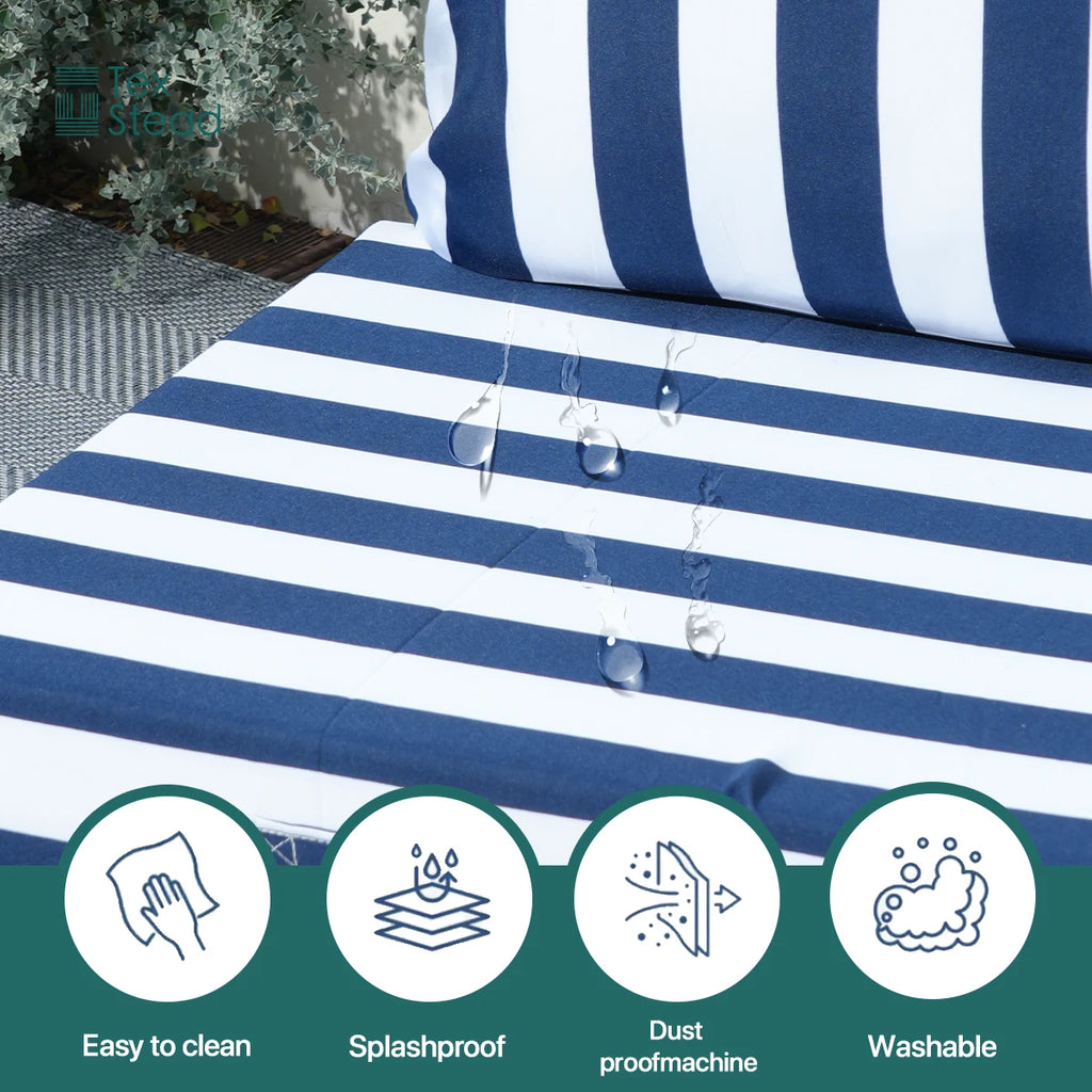 Waterproof Chaise Lounge Cushion for Outdoor Patio