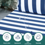 Waterproof Chaise Lounge Cushion for Outdoor Patio