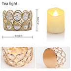 Crystal Tea Light Candle Holders for Home Decor