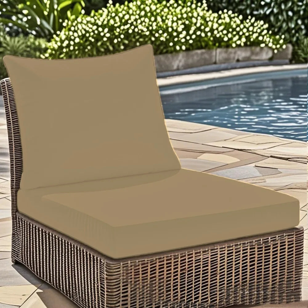 Waterproof Outdoor Seat and Back Cushion Set