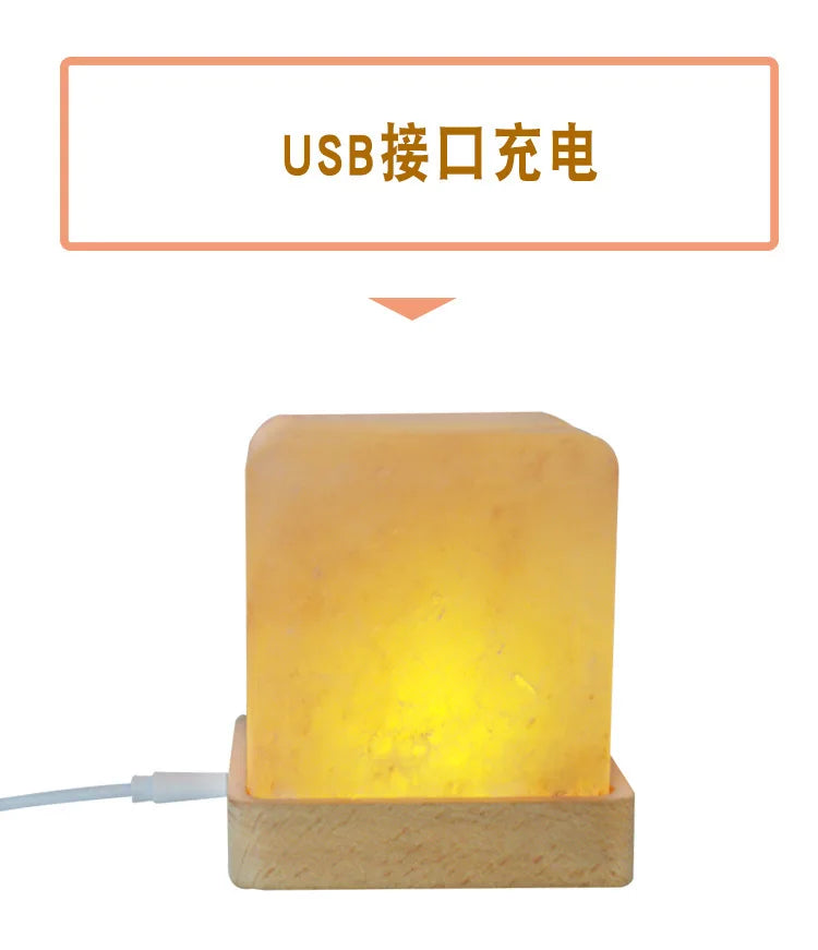 Himalayan Salt Lamp with LED Color Night Light