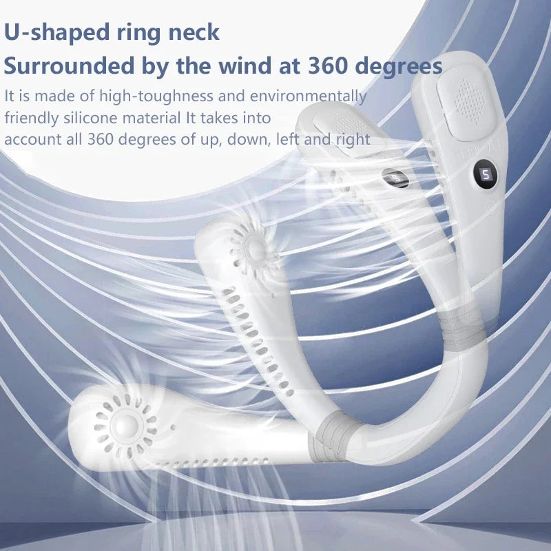 USB Rechargeable Bladeless Neck Fan Portable