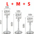 Luxury Crystal Gold Taper Candle Holders Set