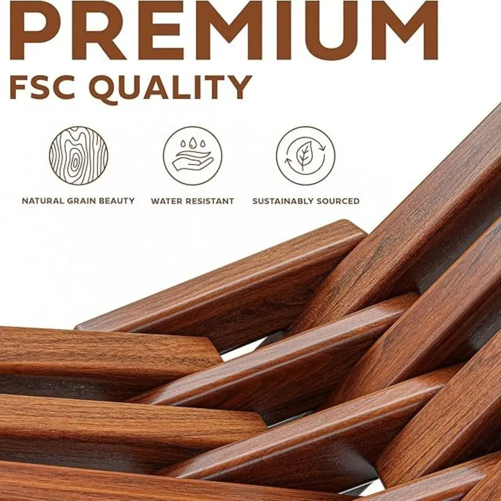 Wooden Folding Acacia Low Profile Lounge Chair Set
