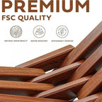 Wooden Folding Acacia Low Profile Lounge Chair Set
