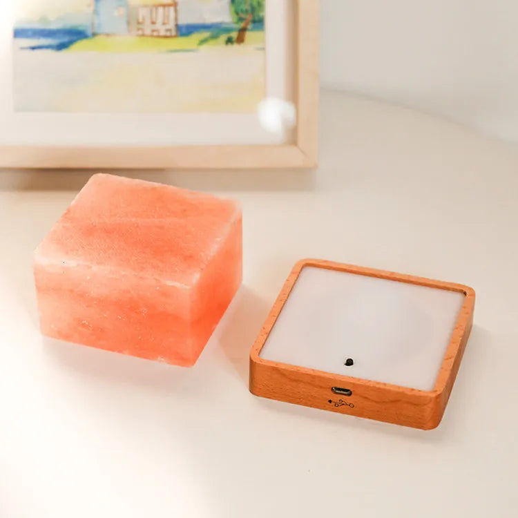 Himalayan Salt Lamp with LED Color Night Light