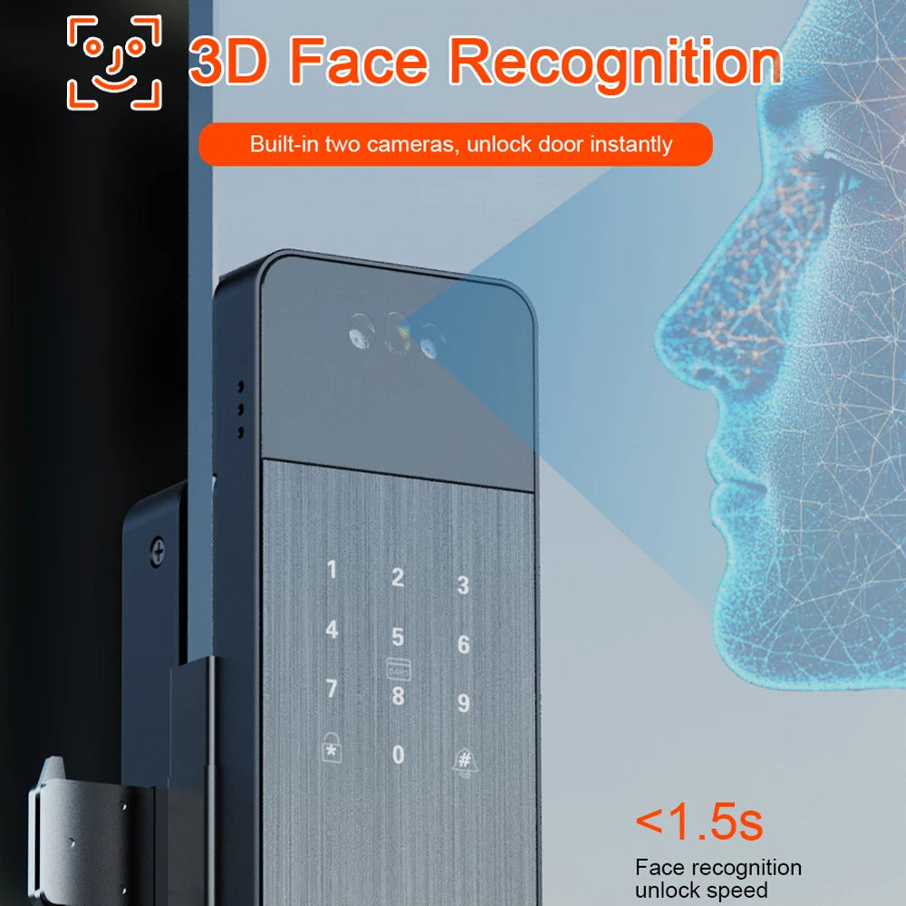 Smart Glass Door Lock with Facial Recognition