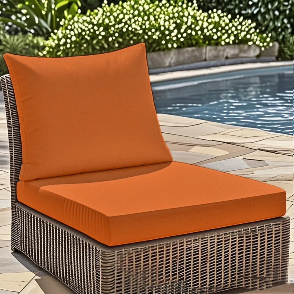 Waterproof Outdoor Seat and Back Cushion Set