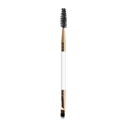 Double-Ended Eyebrow Brush and Eyelash Curler Beauty Tool
