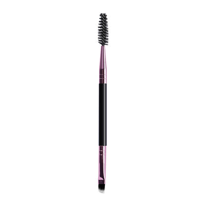 Double-Ended Eyebrow Brush and Eyelash Curler Beauty Tool