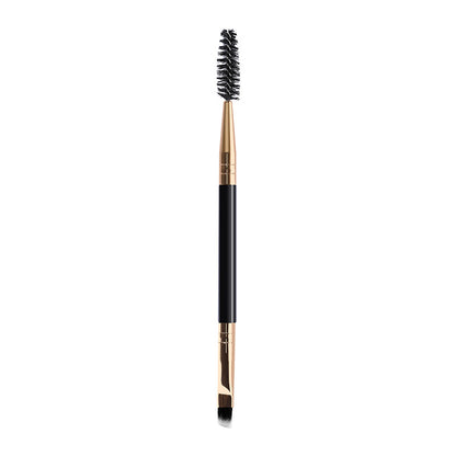 Double-Ended Eyebrow Brush and Eyelash Curler Beauty Tool